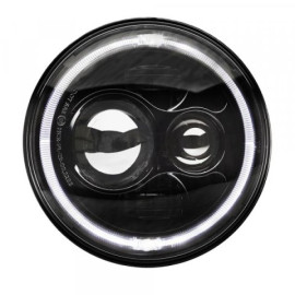 Faro anteriore a LED Tondo Universale OMOLOGATO ø 175mm - COLORE NERO -