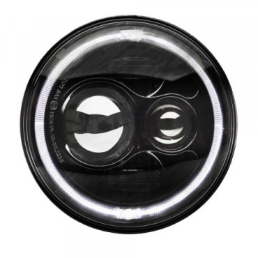 Faro anteriore a LED Tondo Universale OMOLOGATO ø 175mm - COLORE NERO -