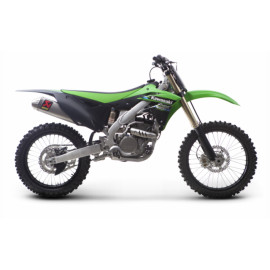 Terminale di scarico Akrapovic SPLIT-ON Ovale full Titanio con DB-Killer fondello in titanio NON Omologato Kawasaki KX 250 F 112 decibel (2009/2015)