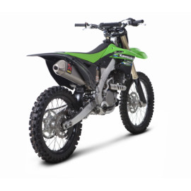 Terminale di scarico Akrapovic SPLIT-ON Ovale full Titanio con DB-Killer fondello in titanio NON Omologato Kawasaki KX 250 F 112 decibel (2009/2015)