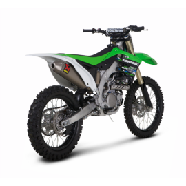Terminale di scarico Akrapovic SPLIT-ON Ovale full Titanio con DB-Killer fondello in titanio NON Omologato Kawasaki KX 450 F 112 decibel (2009/2015)