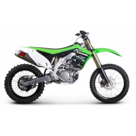 Terminale di scarico Akrapovic SPLIT-ON Ovale full Titanio con DB-Killer fondello in titanio NON Omologato Kawasaki KX 450 F 112 decibel (2009/2015)