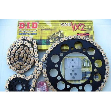 KIT Trasmissione DID - PIGNONE 13 - CORONA 41 - CATENA 520-VX2 102 MAGLIE per HONDA NX 250 (1988-1993)
