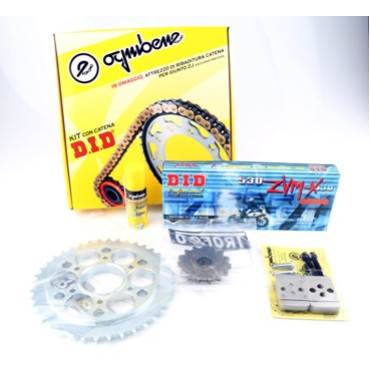 KIT TRASMISSIONE DID - PIGNONE 16 - CORONA 43 - CATENA 50-ZVMX 104 MAGLIE RAPPORTI MOD. + 2 DI CORONA per HONDA VTR 1000 F (97/06)