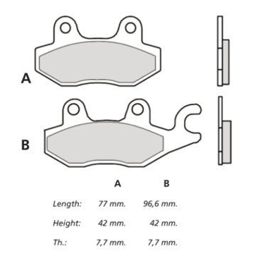 Pastiglie freno mescola Z04 per KAWASAKI NINJA 250 - NINJA 300 - NINJA 400