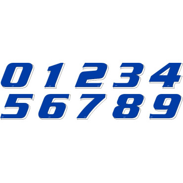 NUMERI ADESIVI STICKERS BLU (1 PZ)