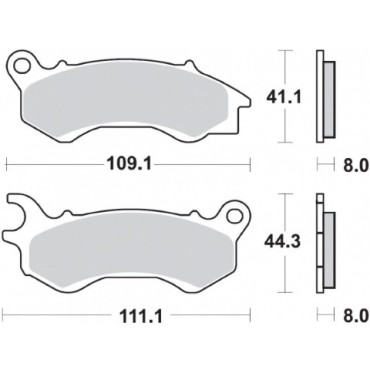 Pastiglie freno SBS Anteriore in CERAMICA per HONDA PCX 125/150 (2009-2014>) (1 coppia per 1 disco),