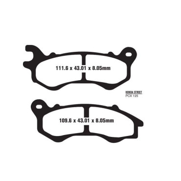 Pastiglie freno SBS Anteriore in Ceramica (1 coppia per 1 disco), HONDA PCX 125 (2010-2011)