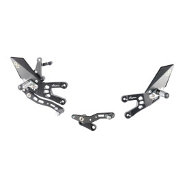 Pedane regolabili RACING VERSION con poggiapiede Snodato Lightech per HONDA CBR 600 RR (2007/2016>)