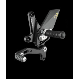 Pedane regolabili con poggiapiede fisso Lightech KAWASAKI Z 1000 / ABS (2010>) - Z 1000 SX (2011>)