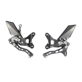 Pedane regolabili con poggiapiede fisso Lightech KAWASAKI ZX-10 R (2011/2015)