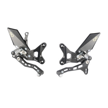 Pedane regolabili con poggiapiede fisso Lightech KAWASAKI ZX-10 R (2011/2015)