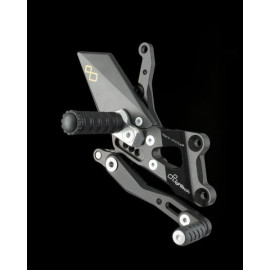 Pedane regolabili con poggiapiede FISSO Lightech YAMAHA FZ8 / FAZER 8 (2010/2015) - FZ1 1000 / S FAZER / ABS (2006/2015)