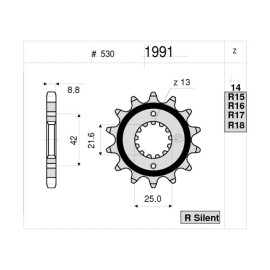 KIT Trasmissione DID - PIGNONE 15 - CORONA 45 - CATENA DID 50 ZVMX G&G 114 MAGLIE per SUZUKI GSF 1200 BANDIT SA - ABS (1995-2000)