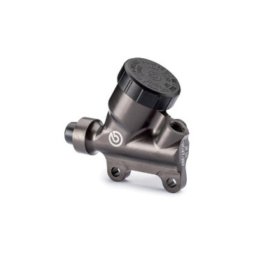 Pompa freno posteriore Brembo MASTER CYLINDER PS 13 CNC con serbatoio tondo incorporato - dotato di uscita dedicata per sens. pressione