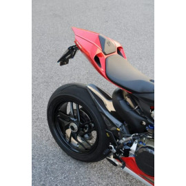 Porta Targa Regolabile LIGHTECH completo di Luce Targa e Catadiottro per DUCATI 899/1199/1299 PANIGALE (2012>) COLORE NERO