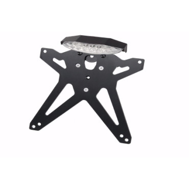 Porta Targa Regolabile LIGHTECH completo di Faro Posteriore a LED per KAWASAKI ZX-6R 600 NINJA (2007/2008)
