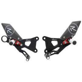 Pedane regolabili con poggiapiede snodato Lightech LIMITED EDITION BMW S 1000 RR / HP4 (2009/2013) - CAMBIO NORMALE -