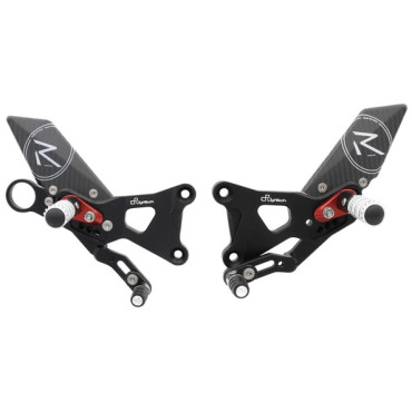 Pedane regolabili con poggiapiede snodato Lightech LIMITED EDITION BMW S 1000 RR / HP4 (2009/2013) - CAMBIO NORMALE -