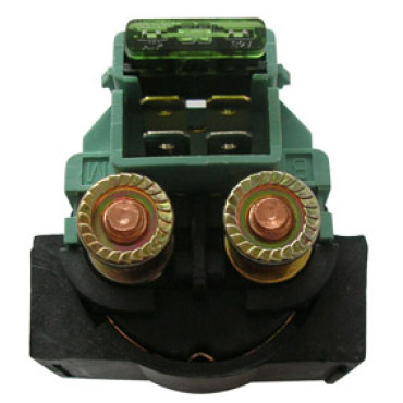 Teleruttore avviamento adattabile - 12V/150A - 4 faston tipo rotondo c/fusibile a lama 30A e fusibile di ricambio per HONDA moto varie - KAWASAKI moto varie - GILERA/PIAGGIO 250 HEXGON GT / SUPER HEXAGON - 500 BEVERLY / NEXUS / X9 - SUZUKI/YAMAHA/MBK