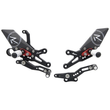 Pedane regolabili RACING VERSION con poggiapiede Snodato Lightech per HONDA CBR 1000 RR (2008/2017)