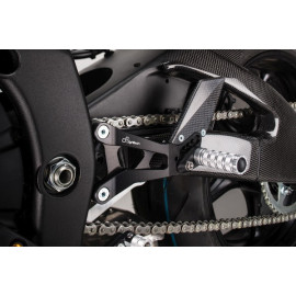 Pedane regolabili RACING VERSION con poggiapiede Snodato Lightech per YAMAHA R6 (2008/2016)