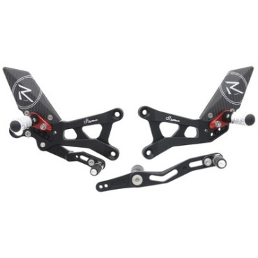 Pedane regolabili RACING VERSION con poggiapiede Snodato Lightech per YAMAHA R6 (2008/2016)