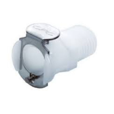Attacco Innesto Rapido Benzina Femmina CPC in Plastica. Diametro 14 mm c.ca. Passo 1/4, NPT. Per tubi con diametro interno di 9,5 mm. Pressione max. 8,3 bar. - sostituisce codici Ducati 58840091A e 58840101A, MV Agusta 80A090925