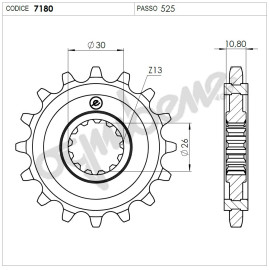 KIT TRASMISSIONE DID PIGNONE 16 CORONA 44 CATENA 525-ZVMX 116 MAGLIE YAMAHA FZS 1000 FAZER - #525 (2001-2005)