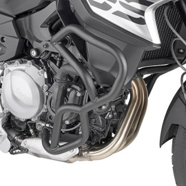 Paramotore tubolare specifico GIVI colore nero per BMW F 750 GS (2018-2023)  - F 800 GS (2024) - F 850 GS (2018 >2020) - F 850 GS (2021-2023) Slider integrato