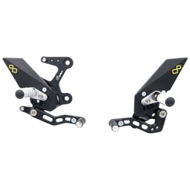 PEDANE REGOLABILI CON POGGIAPIEDE FISSO KAWASAKI NINJA 400 (2018>)