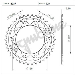 KIT TRASMISSIONE CHAIN PREMIUM PROF. S-AC-17-38-118 CATENA DID 520 VX3 G&B 118 MAGLIE per HONDA X-ADV 750 DCT '2017>