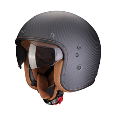 CASCO JET SCORPION BELFAST EVO CARBON SOLID MATT BLACK