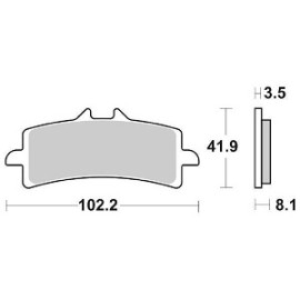 Pastiglie Freno SBS Sinterizzate 841 HS uso Stradale (1 coppia per 1 disco)