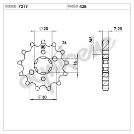KIT DI TRASMISSIONE ORIGINALE DID - PIGNONE 14 - CORONA 52 - CATENA DID 428 VX G&B 132 MAGLIE  - YAMAHA 125 MT (2020>)