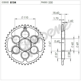 KIT TRASMISSIONE RAPPORTI MODIFICATI ORIGINALE DID PROFESSIONAL PIGNONE 15 - CORONA 42 - CATENA DID 530 ZVMX2 G&G 118  MAGLIE - DUCATI 1260 MULTISTRADA 1260 S ABS - S Touring - S Pikes Peak - S D-air (oem #530 - conv.#525) (2018 -) 