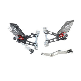 Pedane Regolabili Versione "R" Con Poggiapiede Pighevole Silver per BMW S1000 RR (2019-2023>)