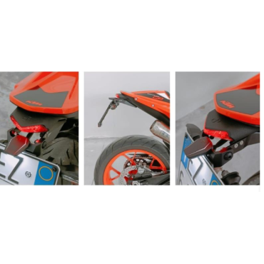KIT PORTA TARGA REGOLABILE CON LUCE TARGA E CATADIOTTRO OMOLOGATI per KTM DUKE 790 – DUKE 890 R KIT PORTA TARGA REGOLABILE CON LUCE TARGA E CATADIOTTRO OMOLOGATI per KTM DUKE 790 – DUKE 890 R