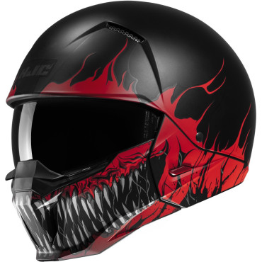 CASCO JET HJC i20 SCRAW - Nero/Rosso
