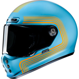 CASCO INTEGRALE V10 FONI - Blu/Arancione