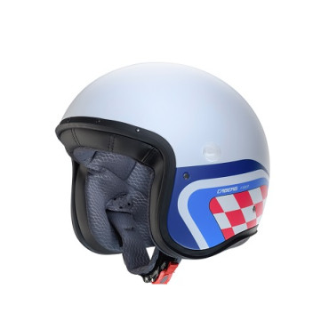 CASCO JET CABERG FREERIDE X DAYTONA MATT WHITE / LIGHT BLUE / RED