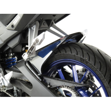 PARAFANGO POSTERIORE colore CARBON LOOK CON GRIGLIA BLU per YAMAHA YZF-R125 (08-14)