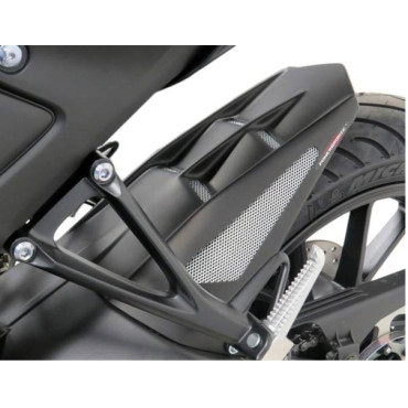 Parafango Posteriore in ABS POWERBRONZE  nero opaco con griglia argento  per YAMAHA YZF-R 125 (2019-2023)