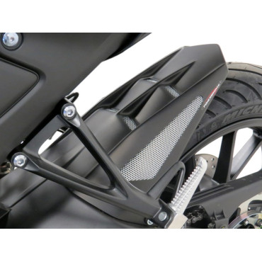 Parafango Posteriore in ABS POWERBRONZE carbon look con griglia argento per YAMAHA YZF-R 125 (2019-2023)
