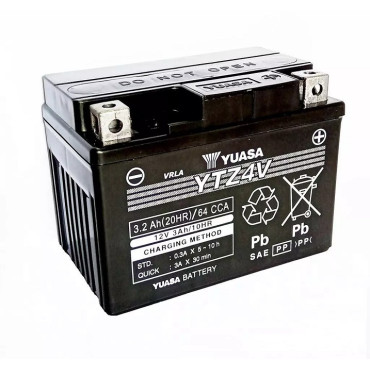 BATTERIA YUASA YTZ4V (SIGILLATA CON ACIDO A CORREDO) 12V-3,0AH per YAMAHA YZF R / YZF R ABS (2019-2022)