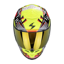 Casco Scorpion Exo R1 Evo II Air ARON MISANO Grigio / Giallo / Blu