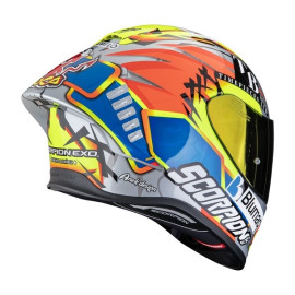 Casco Scorpion Exo R1 Evo II Air ARON MISANO Grigio / Giallo / Blu
