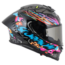 Casco Scorpion Exo R1 Evo II Air Savage BLACK-BLU-PINK