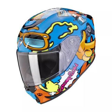 Casco Integrale SCORPION EXO-JNR AIR FUN BLUE - ORANGE