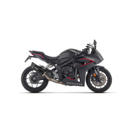 Scarico completo Arrow con terminale omologato Arrow Indy-Race Evo Alluminio Dark fondello carbonio per HONDA CB 650 R (2024 2026)